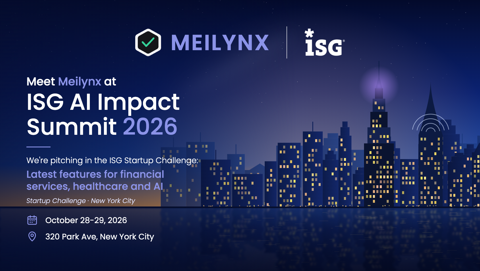 Meilynx at the ISG AI Impact Summit 2026 in New York City
