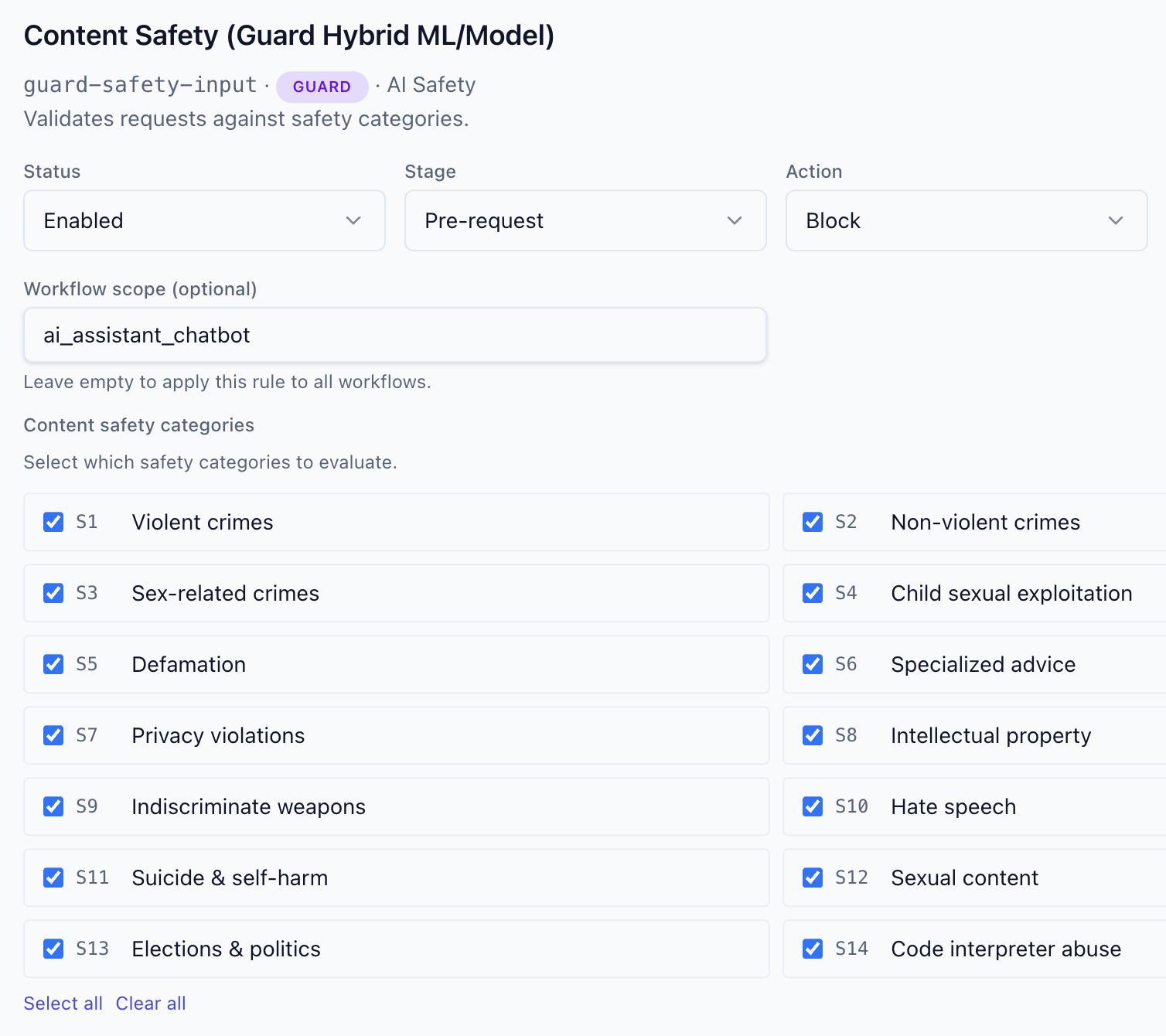 Governance rule builder in Meilynx
